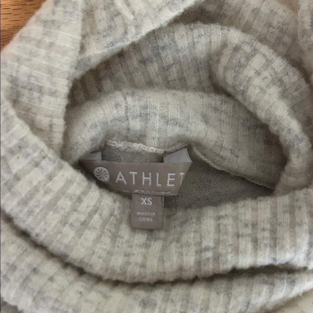 Athleta Off-the-Shoulder Cream Sweater - Picture 2 of 3